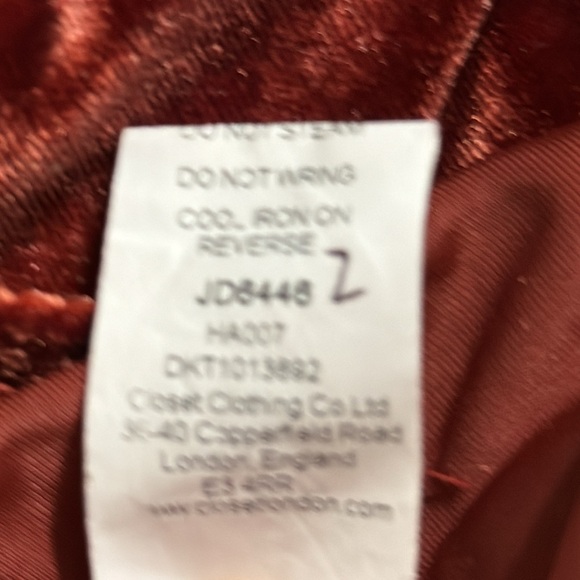 CLOSET LONDON BROWN RUST
VELVET PUFF SLEEVE A-LINE DRESS Holiday Party Wedding 2 - Picture 9 of 11